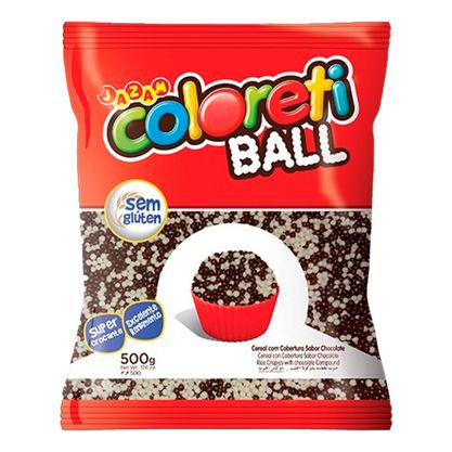 Cereal Ball Micro Leite/Branco Jazam Pacote 500G