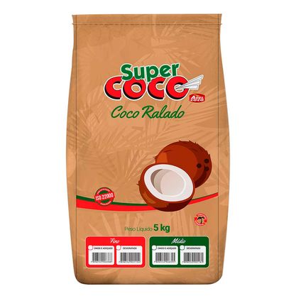 Coco Ralado E Desidratado Médio Super Coco Pacote 5Kg