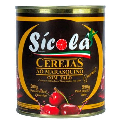 Cerejas Com Talo Marrasquino Sícola Lata 500G