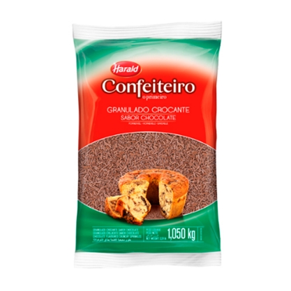 Granulado Crocante Forneável Sabor Chocolate Confeiteiro Harald Pacote 1,05Kg