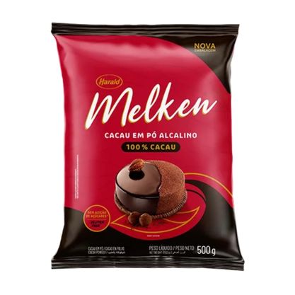 Cacau Em Pó Alcalino 100% Melken Harald Pacote 500G