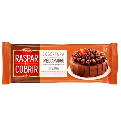 Cobertura Meio Amargo Rapar E Cobrir Harald Barra 2,1Kg