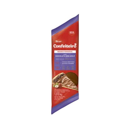 Recheio Forneável Sabor Chocolate Com Avelã Confeiteiro Harald Bisnaga 1,01Kg