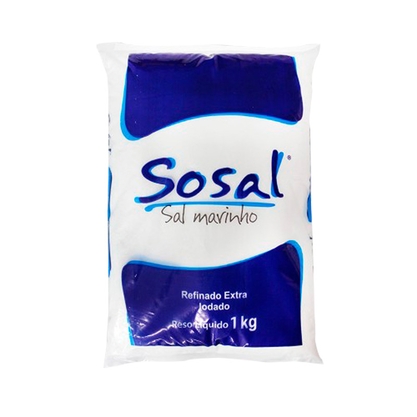 Sal Refinado Sosal Pacote 1Kg