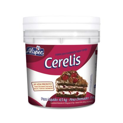 Confeito Sabor Cereja Cerelis Alispec Balde 4,5Kg