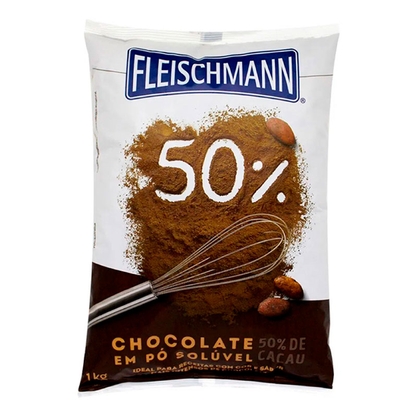 Chocolate Em Pó 50% Fleischmann Pacote 1Kg