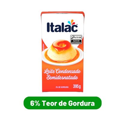 Leite Condensado Semidesnatado Italac Tetra Pak 395G