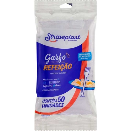 Garfo De Cristal Refeição Gsc-503 Strawplast Pacote 50Un