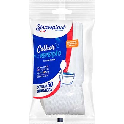 Colher De Cristal Refeição Csc-603 Strawplast Pacote 50Un