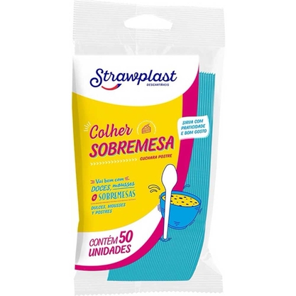 Colher De Cristal Sobremesa Csc-621 Strawplast Pacote 50Un