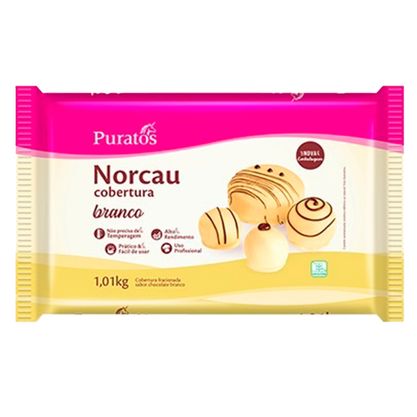 Cobertura Branco Premium Norcau Puratos Barra 1,01Kg