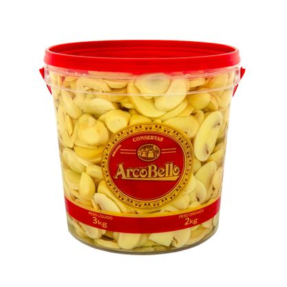 Cogumelo Em Conserva Fatiado Arcobello Balde 2Kg