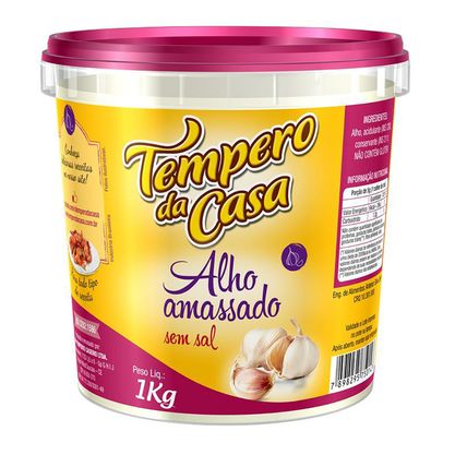 Alho Amassado Da Casa Pote 1Kg