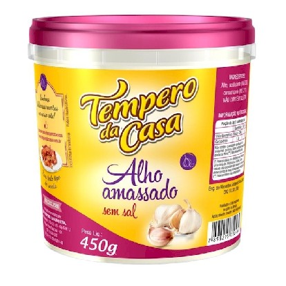 Alho Amassado Da Casa 450G