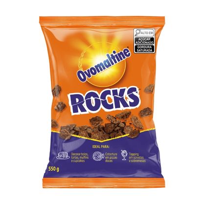 Flocos Crocantes Cobertos Com Chocolate Ao Leite Rocks Ovomaltine Pacote 550G