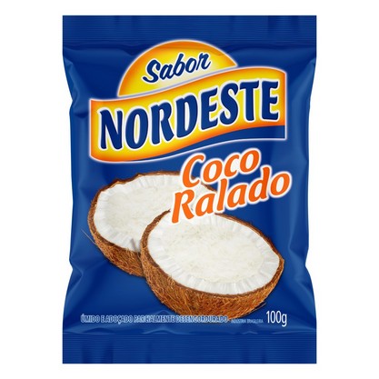 Coco Ralado Úmido Adoçado Sabor Nordeste Pacote 100G