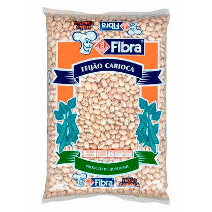 Feijão Carioca Tipo 1 Fibra Pacote 1Kg