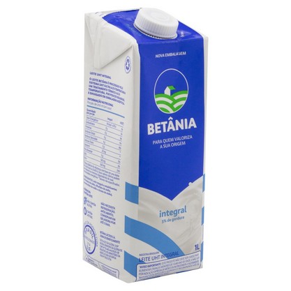 Leite Uht Integral Betânia Caixa 12X1lt