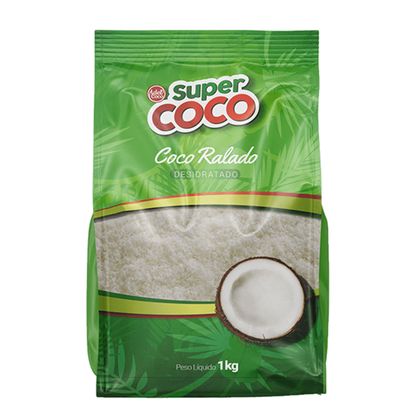 Coco Ralado Fino Supercoco Pacote 1Kg