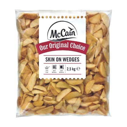 Batata Wedges (Meia Lua) Congelada Rústica Mccain Pacote 2,5Kg